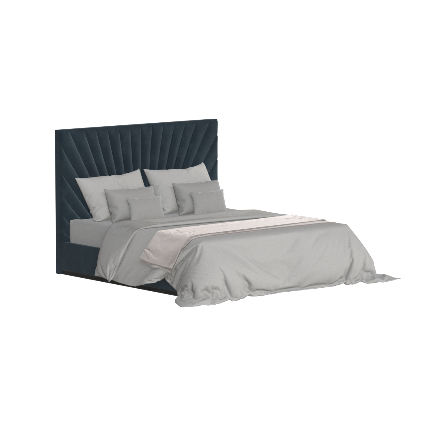 Lucia Bed With High Refined Headboard