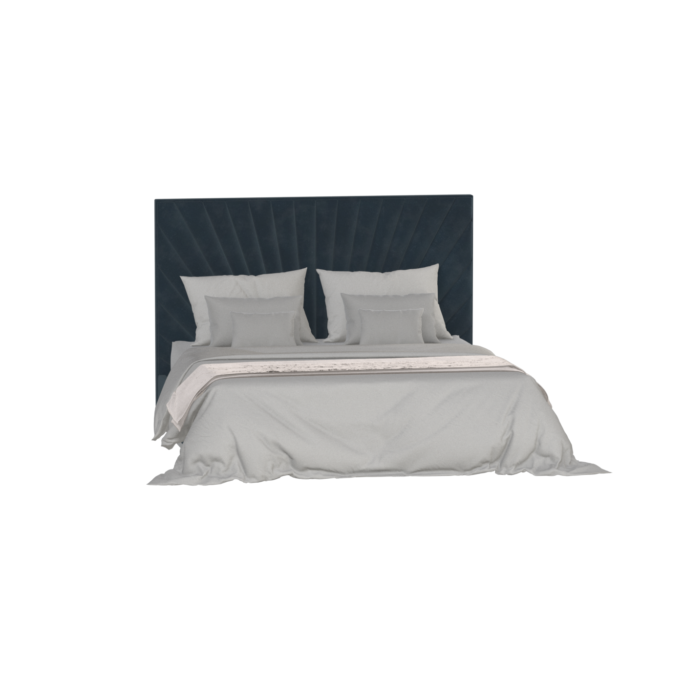 Lucia Bed With High Refined Headboard