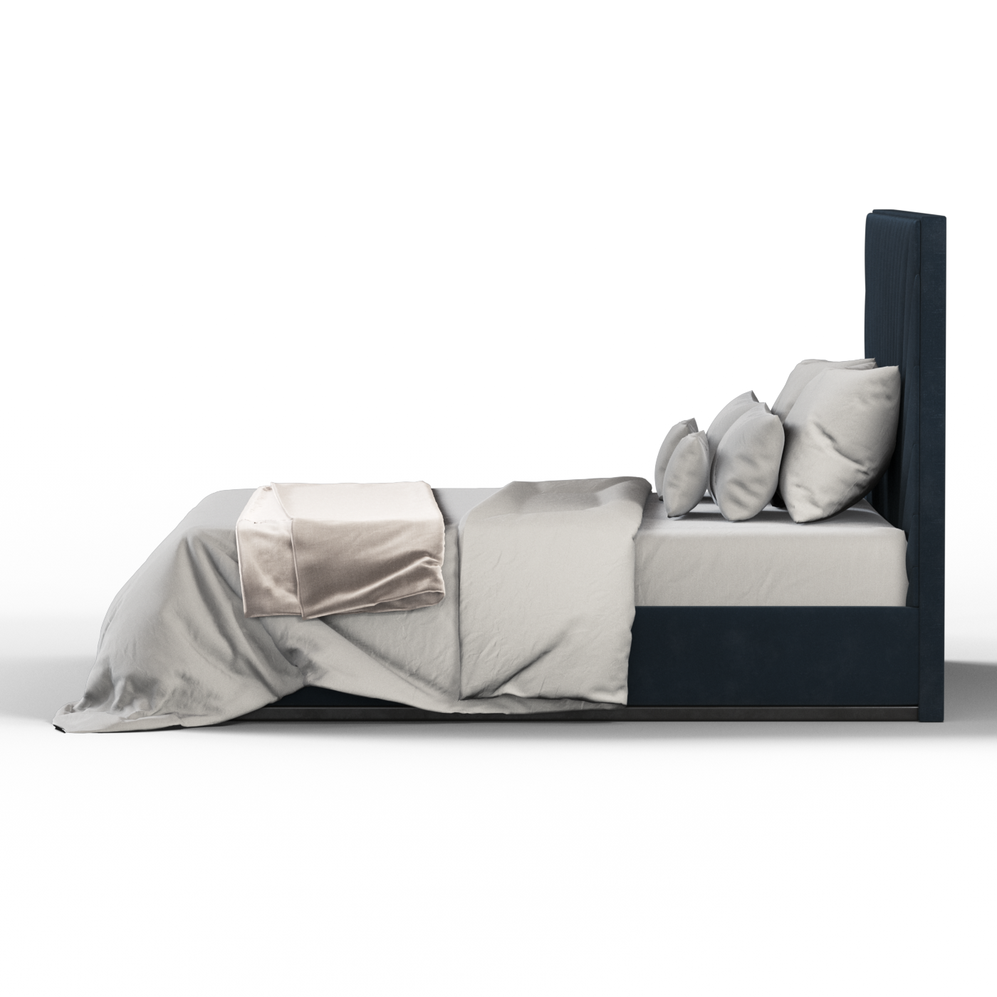 Lucia Bed With High Refined Headboard