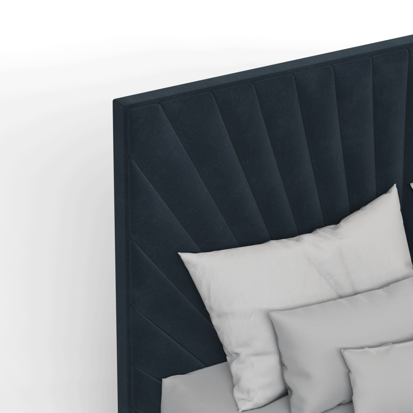 Lucia Bed With High Refined Headboard