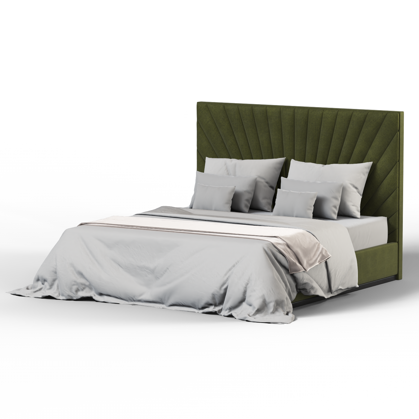 Lucia Bed With High Refined Headboard