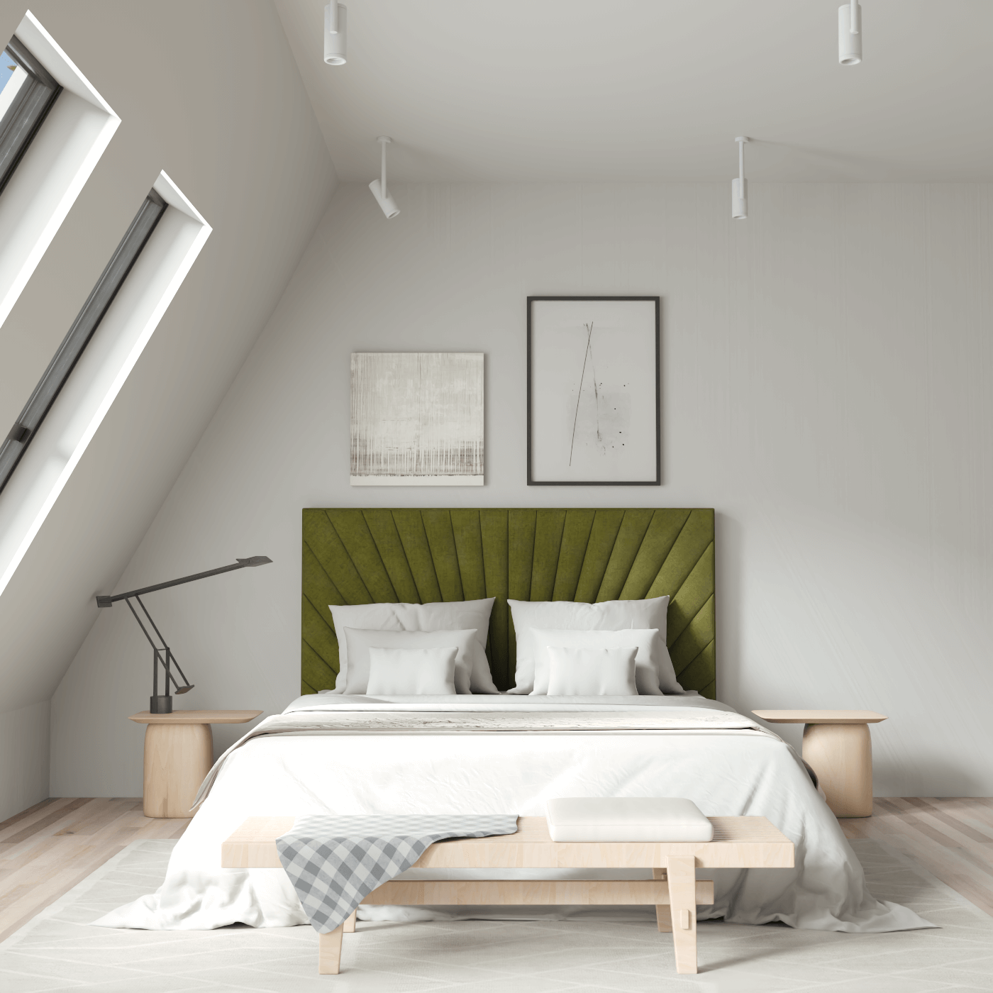 Lucia Bed With High Refined Headboard