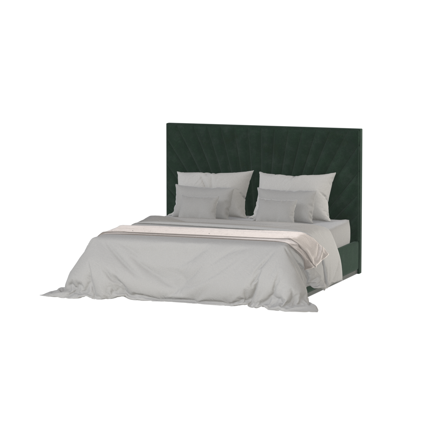 Lucia Bed With High Refined Headboard