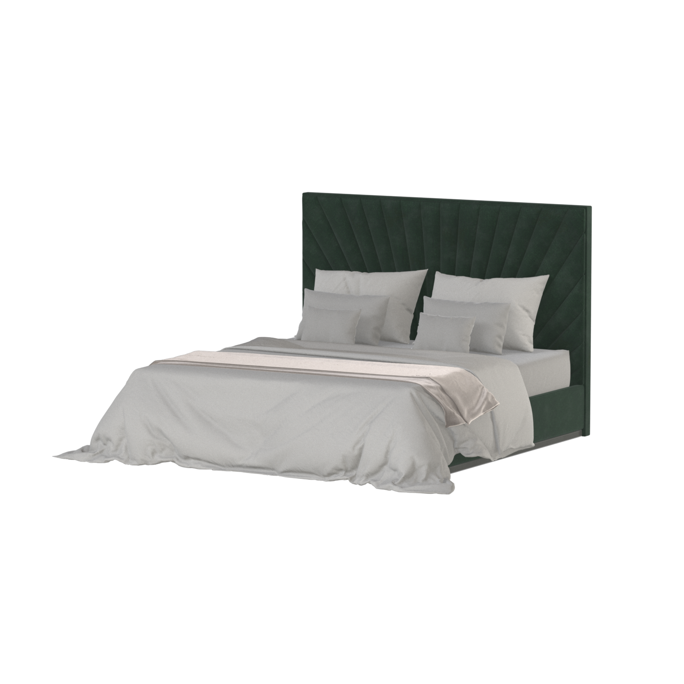 Lucia Bed With High Refined Headboard