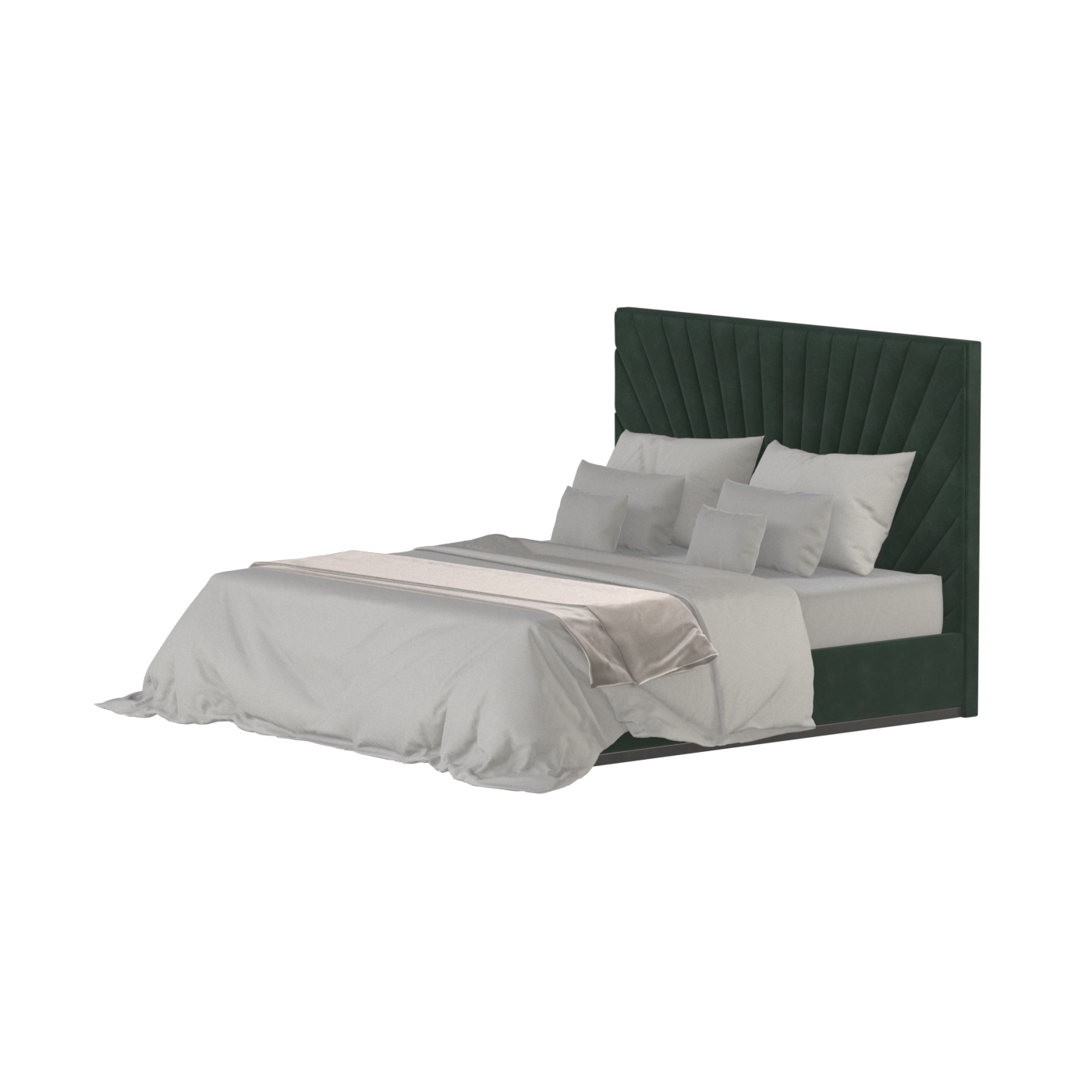 Lucia Bed With High Refined Headboard