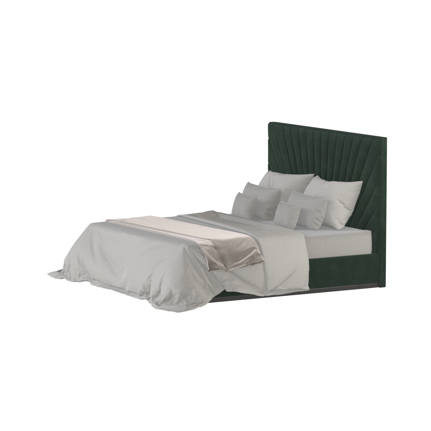 Lucia Bed With High Refined Headboard