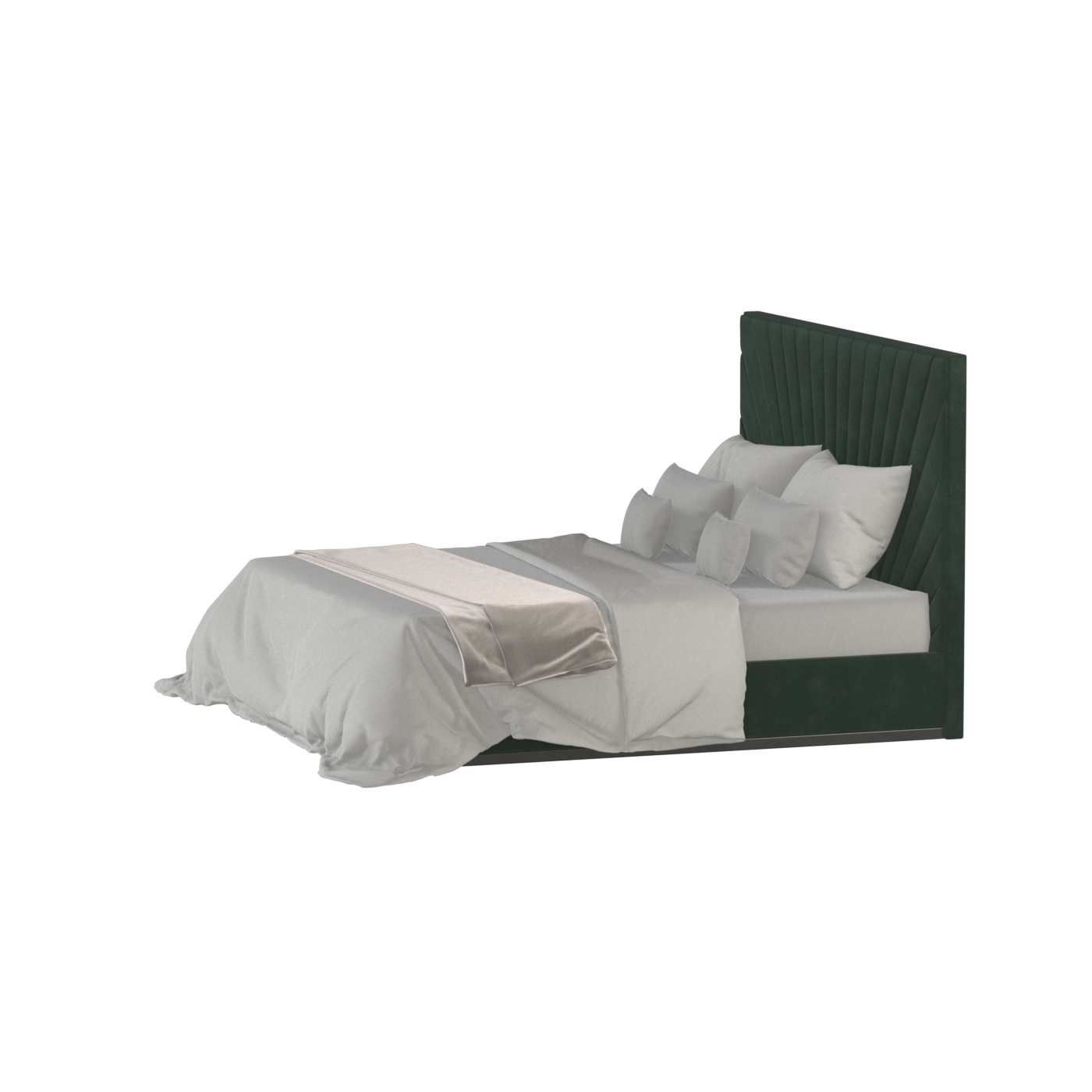 Lucia Bed With High Refined Headboard