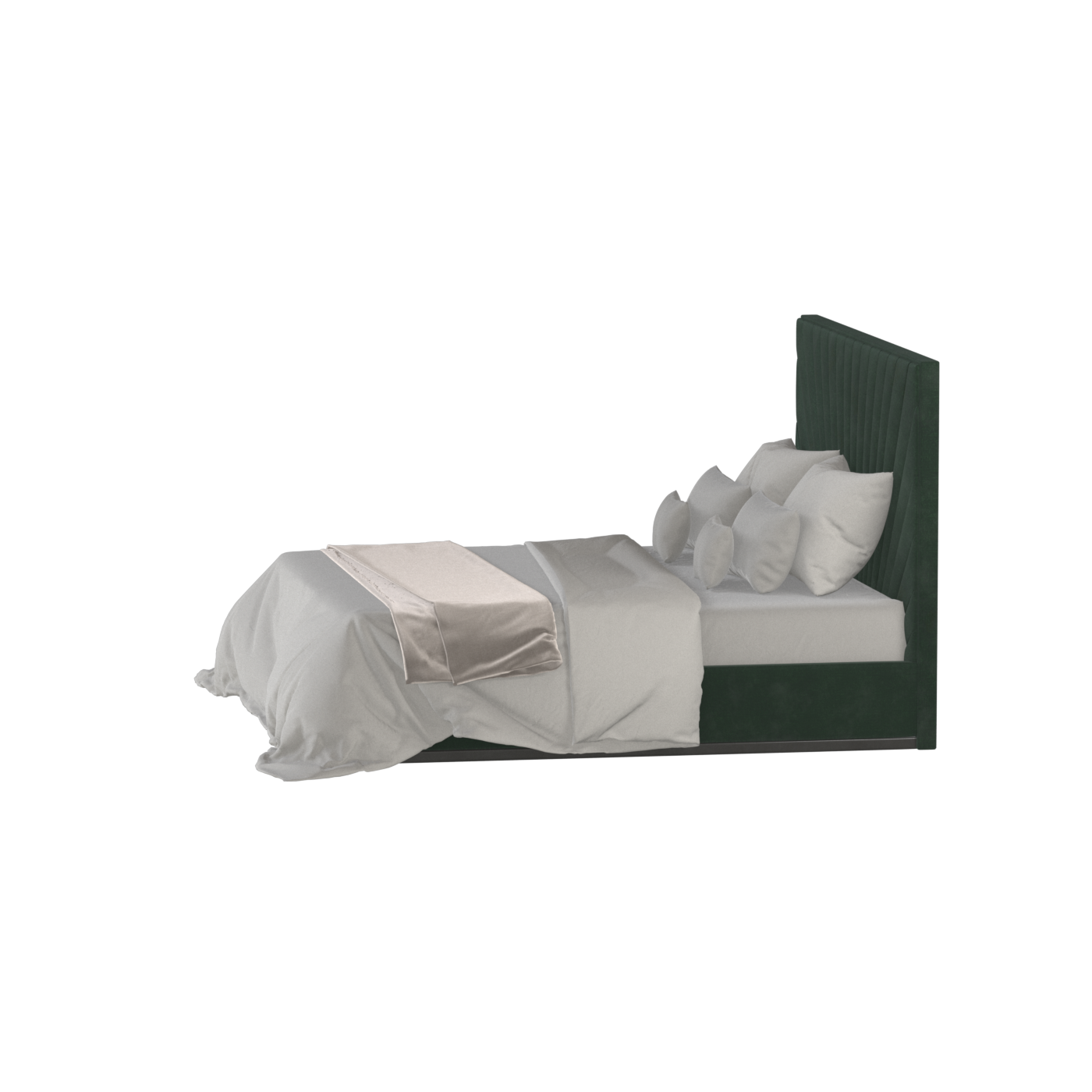 Lucia Bed With High Refined Headboard