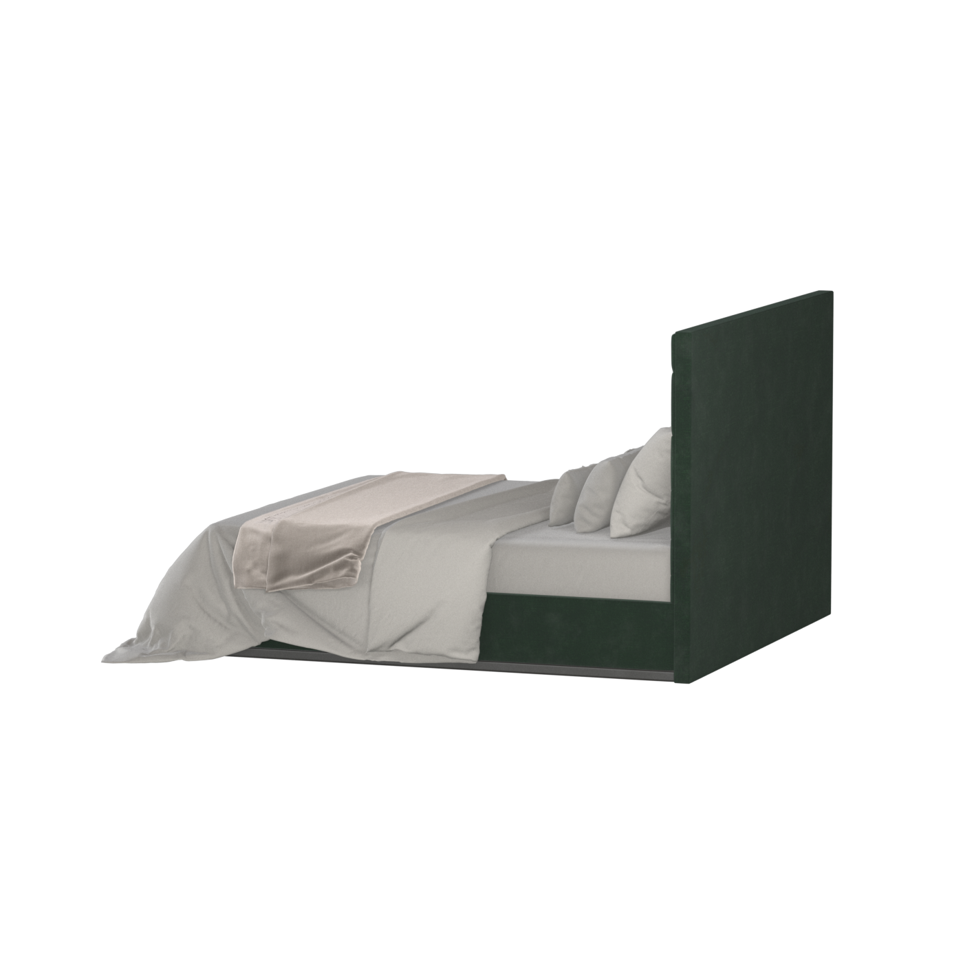 Lucia Bed With High Refined Headboard