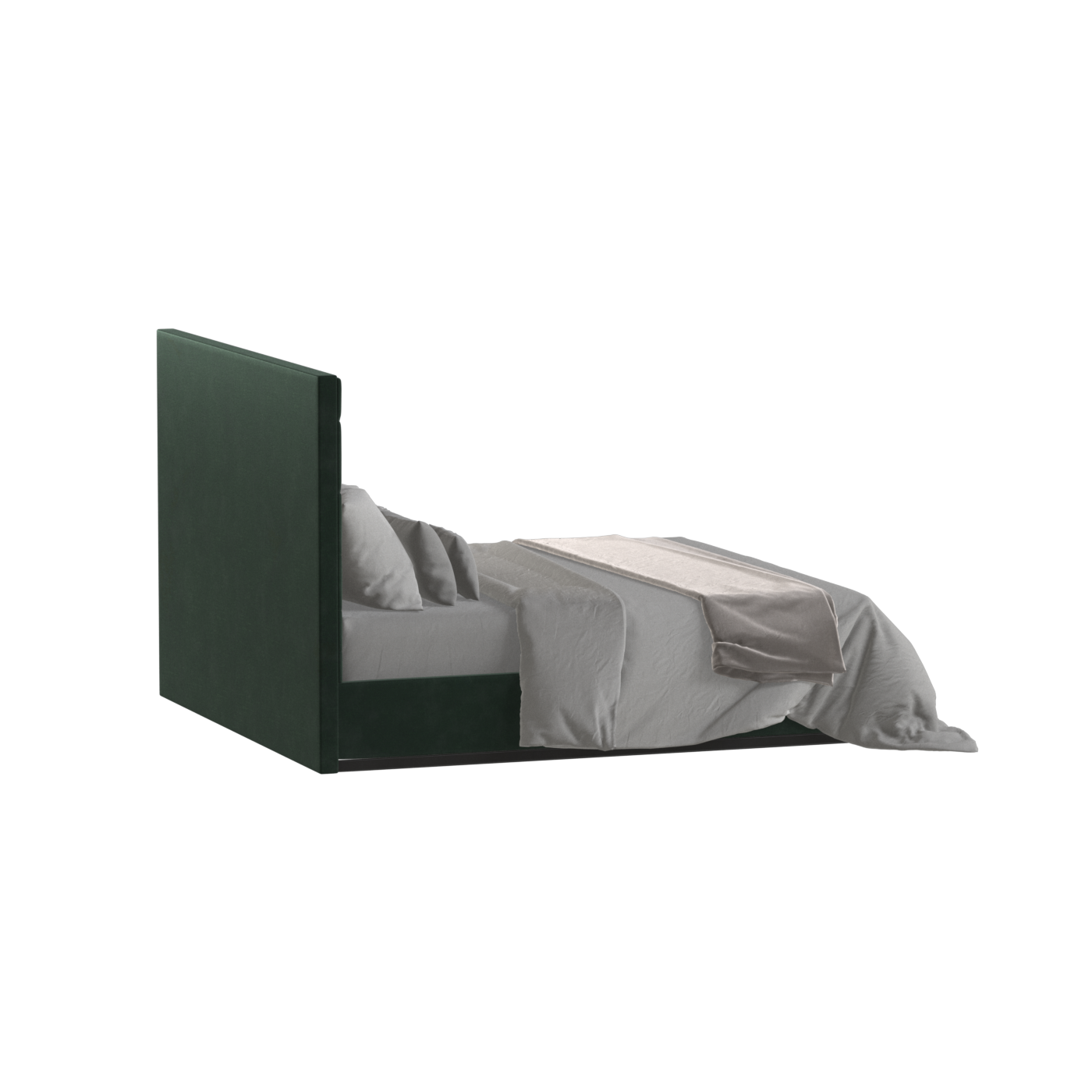 Lucia Bed With High Refined Headboard