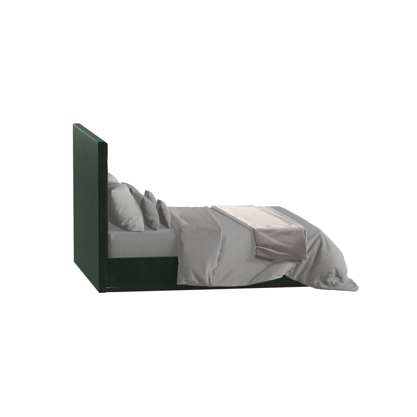 Lucia Bed With High Refined Headboard