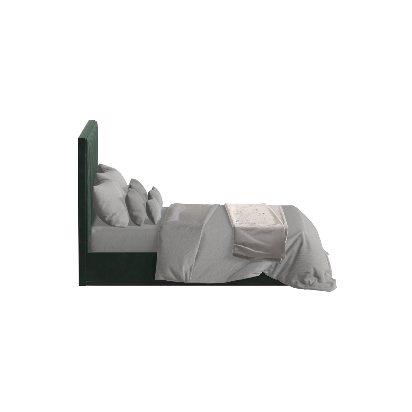 Lucia Bed With High Refined Headboard
