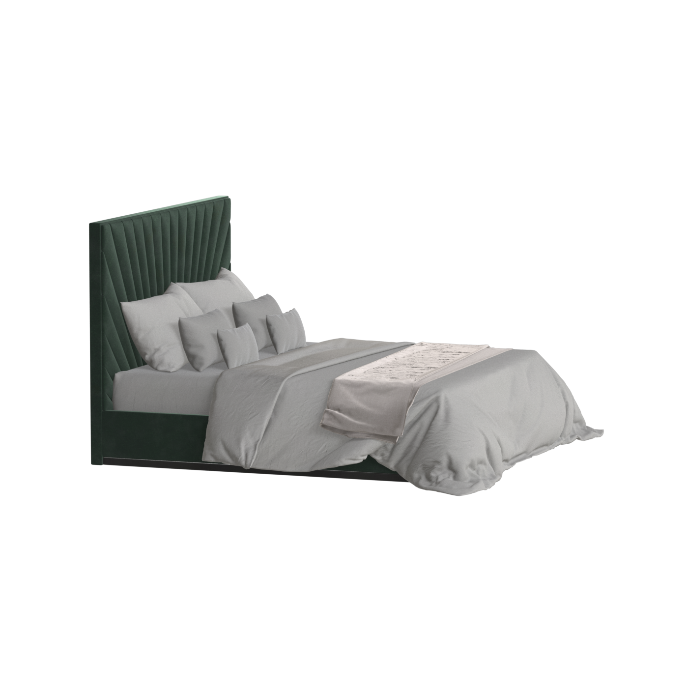 Lucia Bed With High Refined Headboard