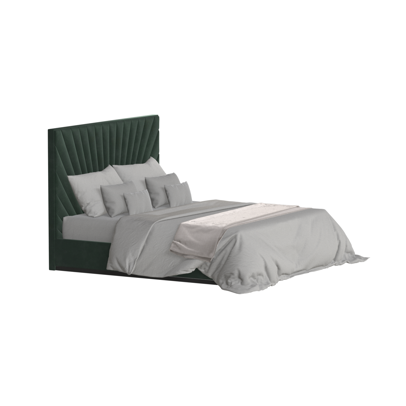 Lucia Bed With High Refined Headboard