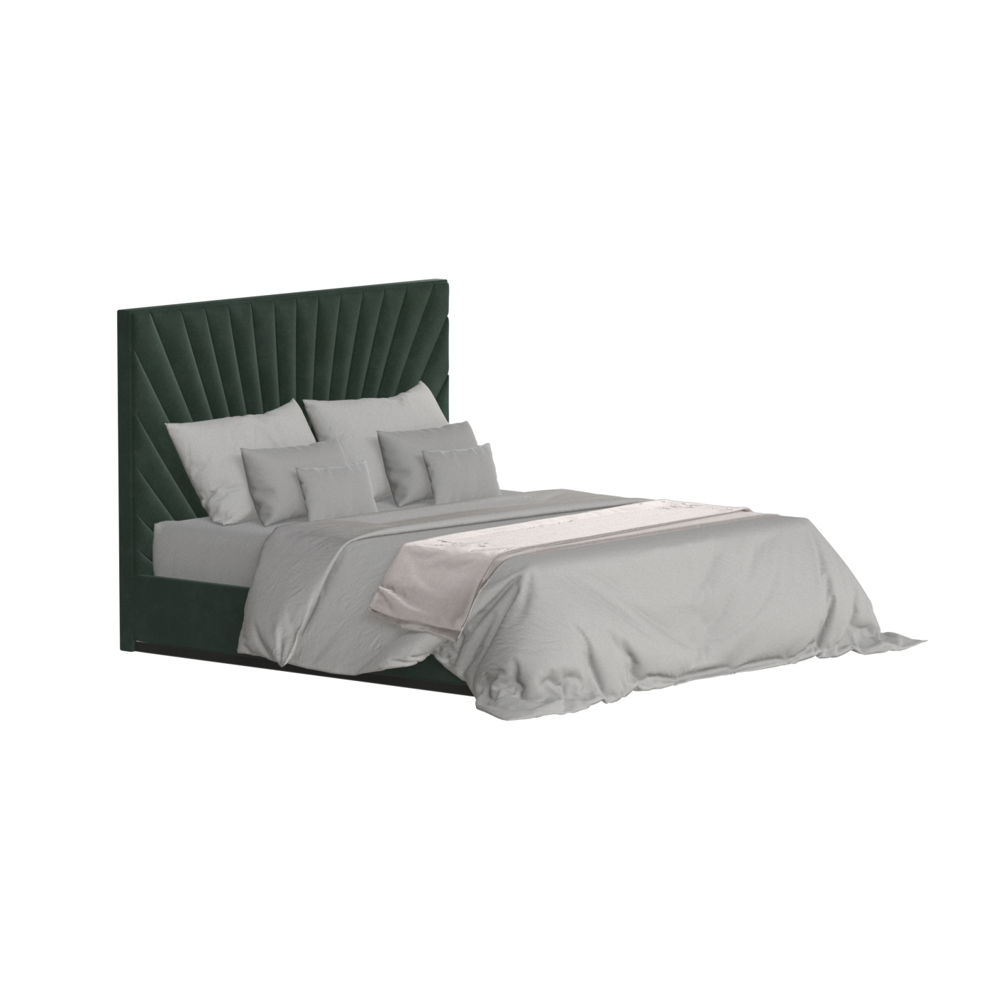 Lucia Bed With High Refined Headboard