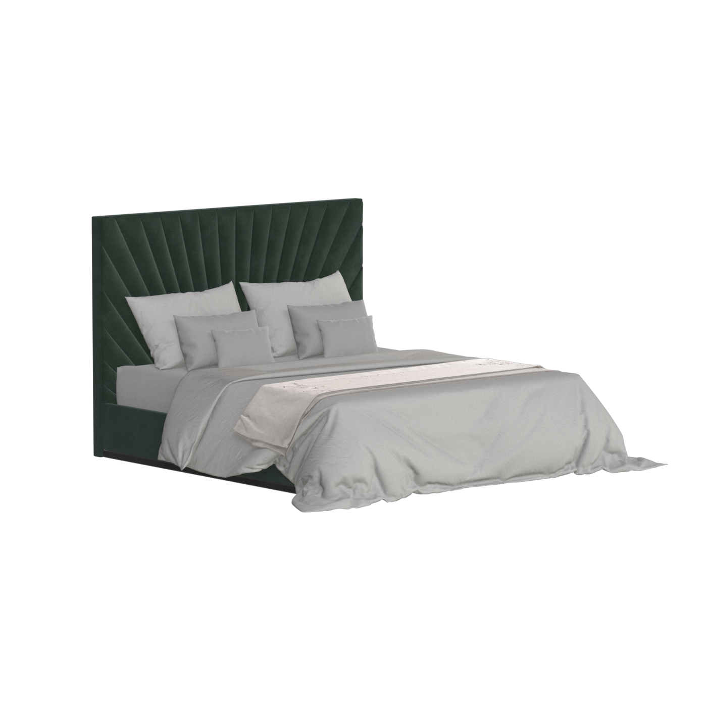 Lucia Bed With High Refined Headboard