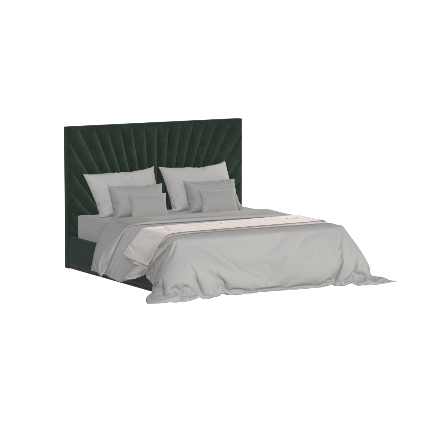 Lucia Bed With High Refined Headboard