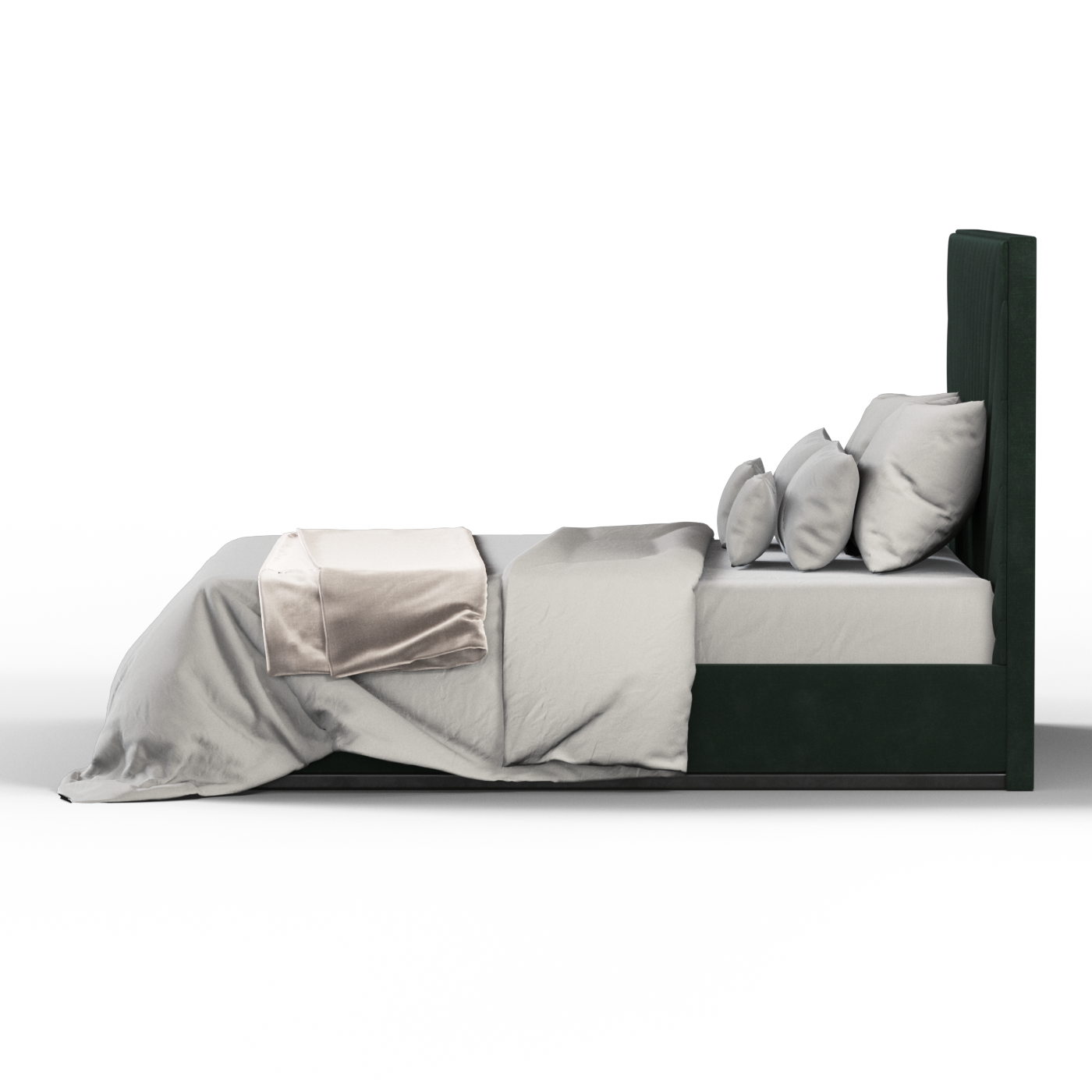 Lucia Bed With High Refined Headboard