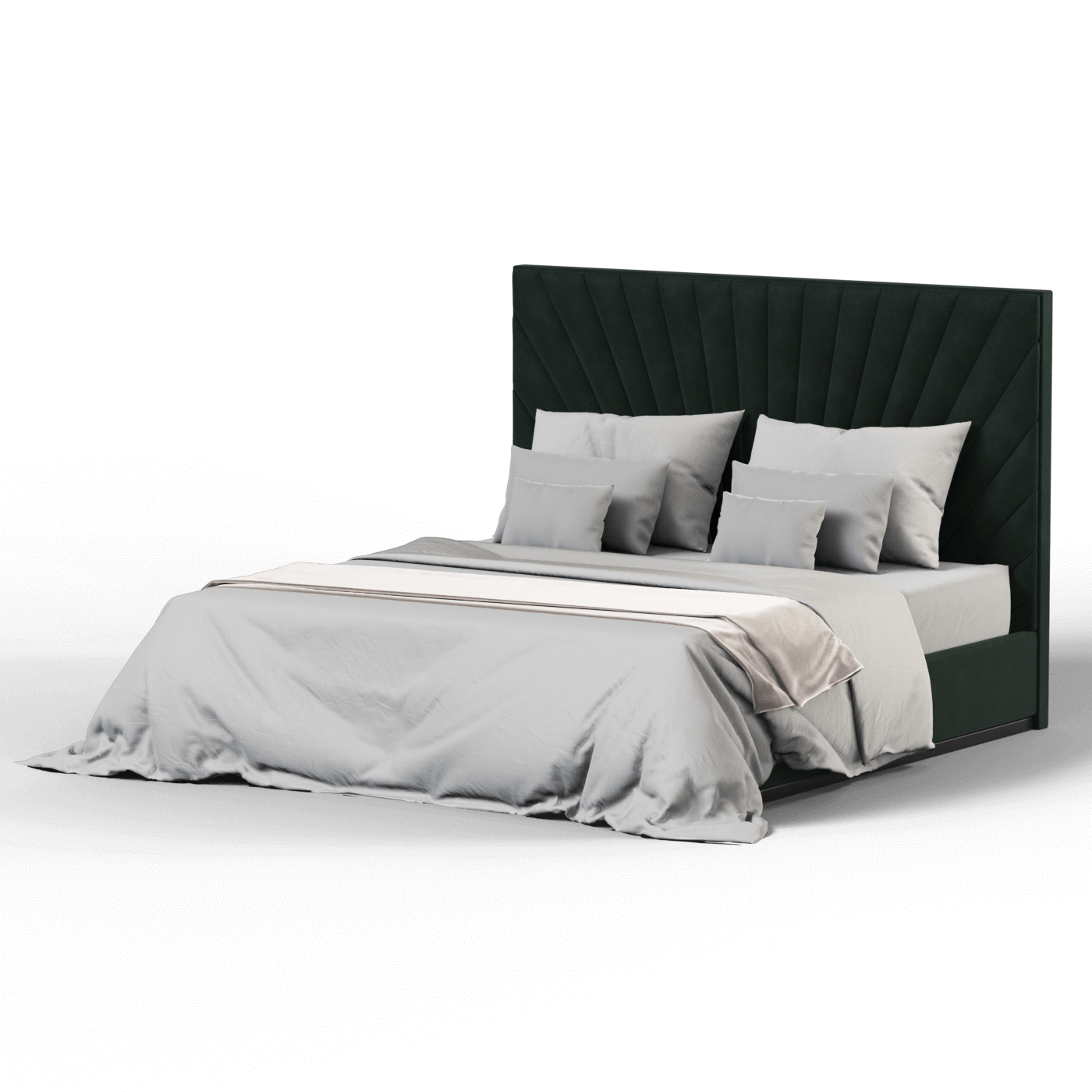 Lucia Bed With High Refined Headboard