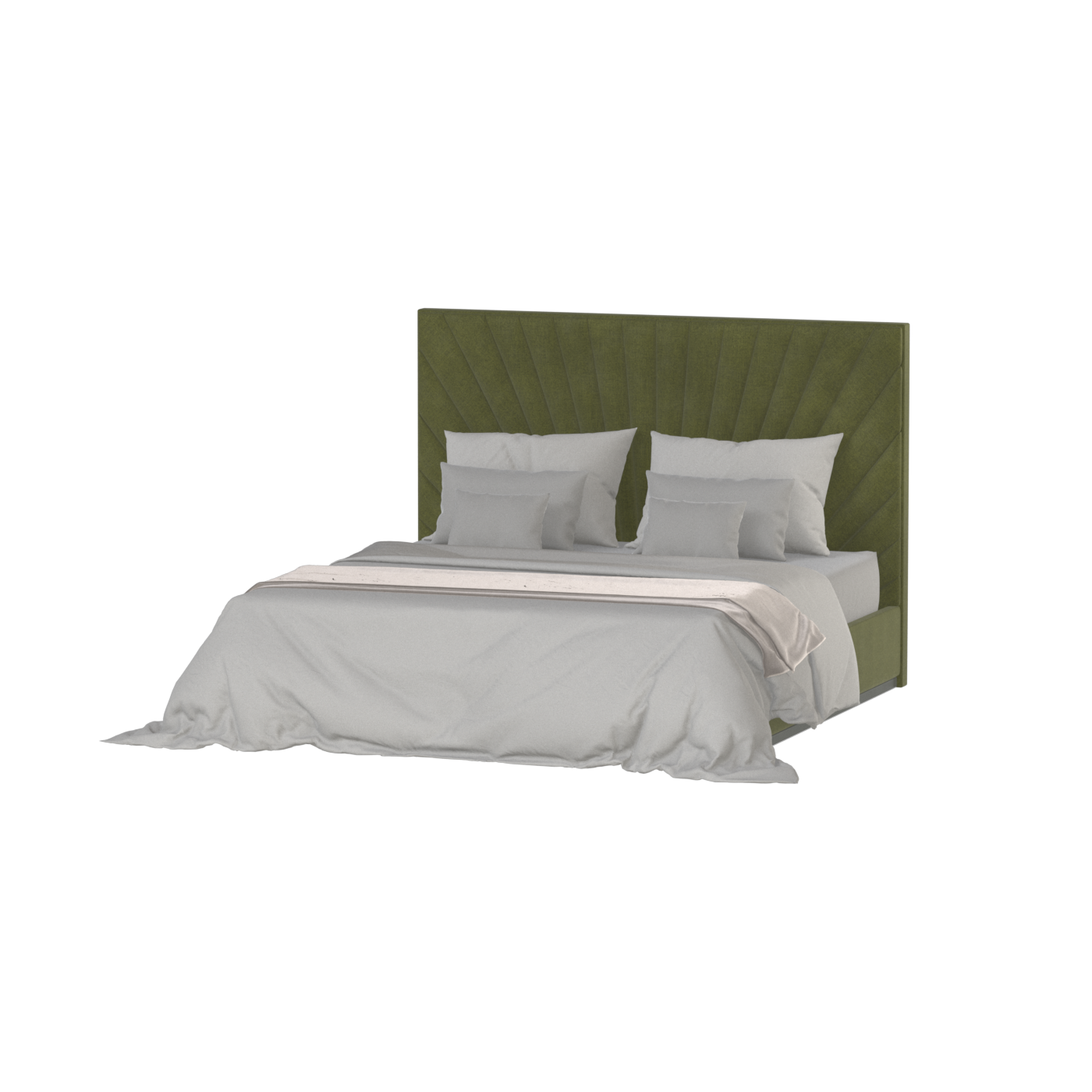 Lucia Bed With High Refined Headboard