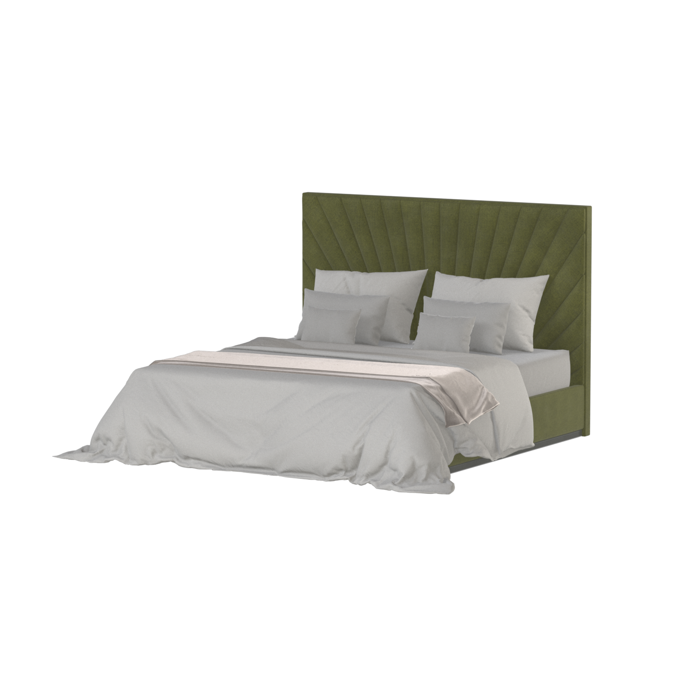 Lucia Bed With High Refined Headboard