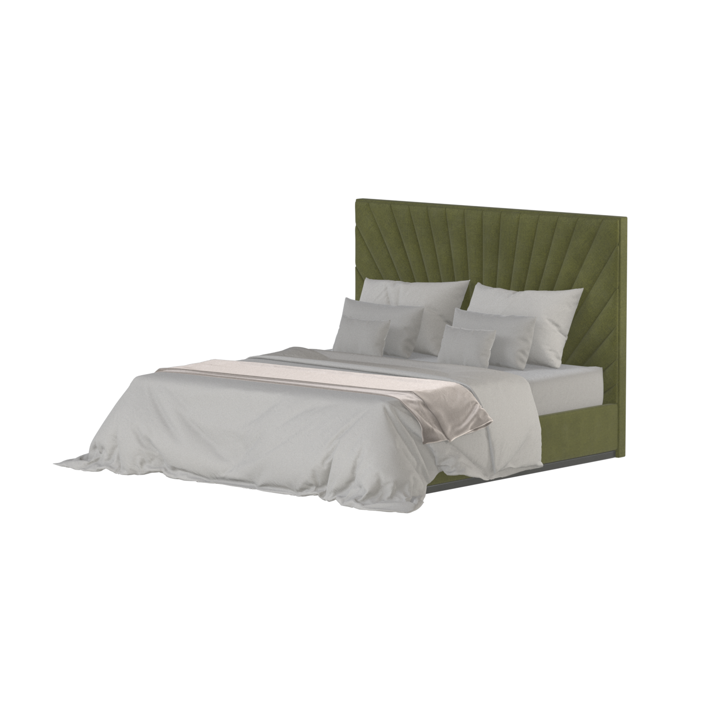 Lucia Bed With High Refined Headboard