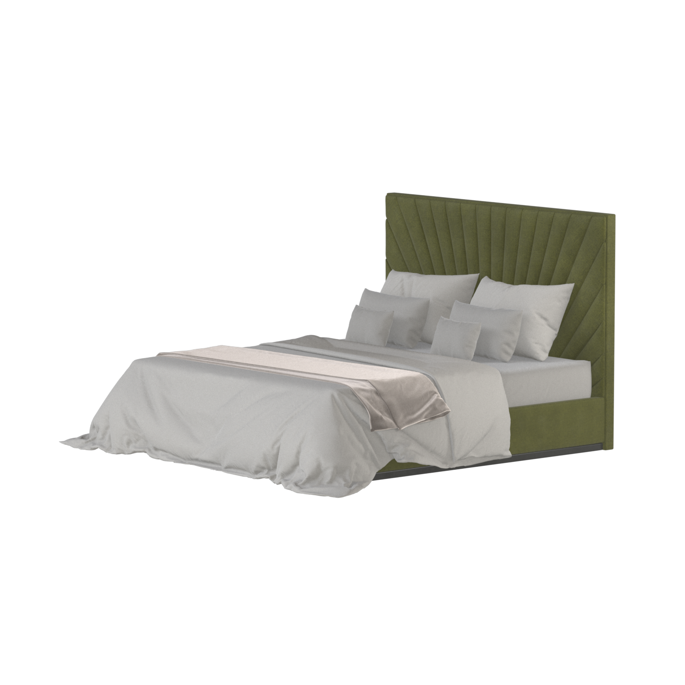 Lucia Bed With High Refined Headboard