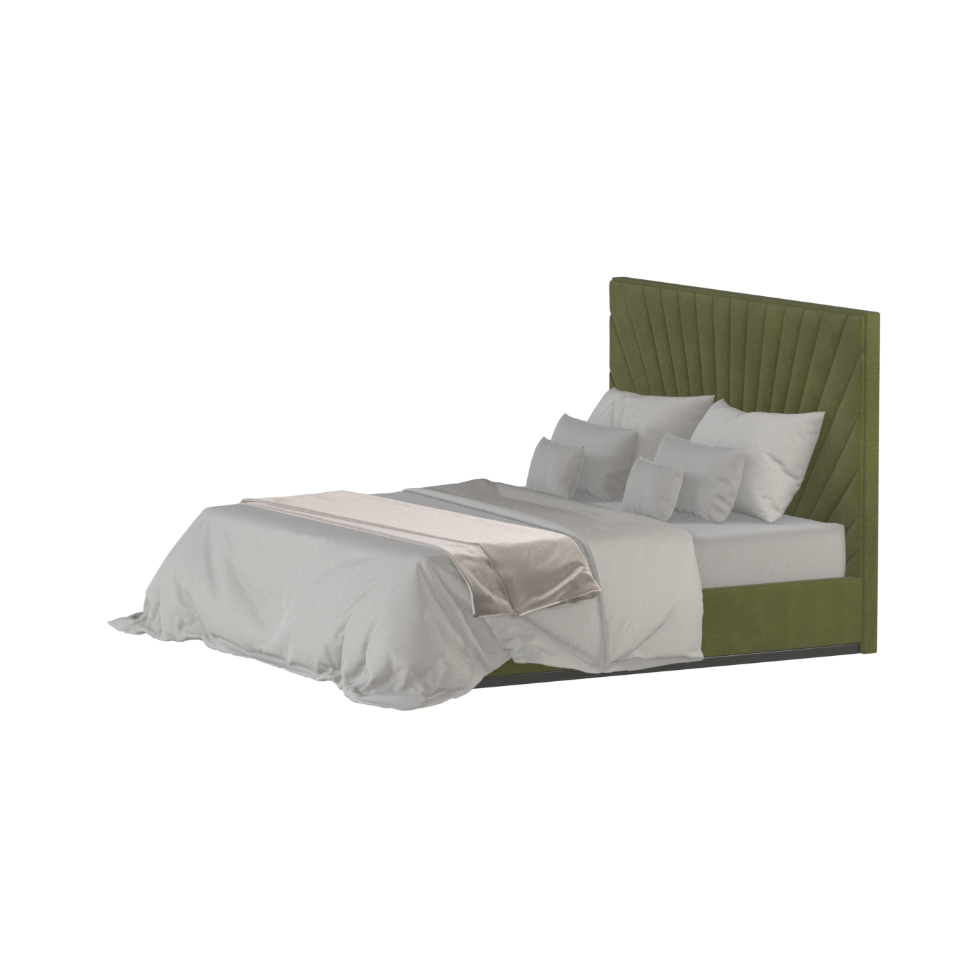 Lucia Bed With High Refined Headboard