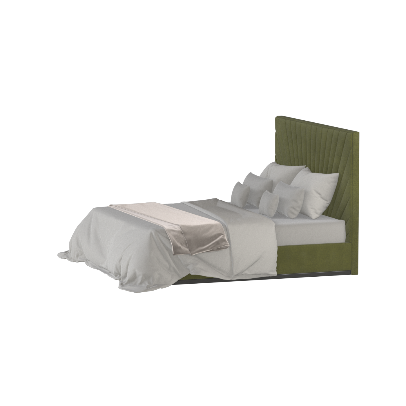 Lucia Bed With High Refined Headboard