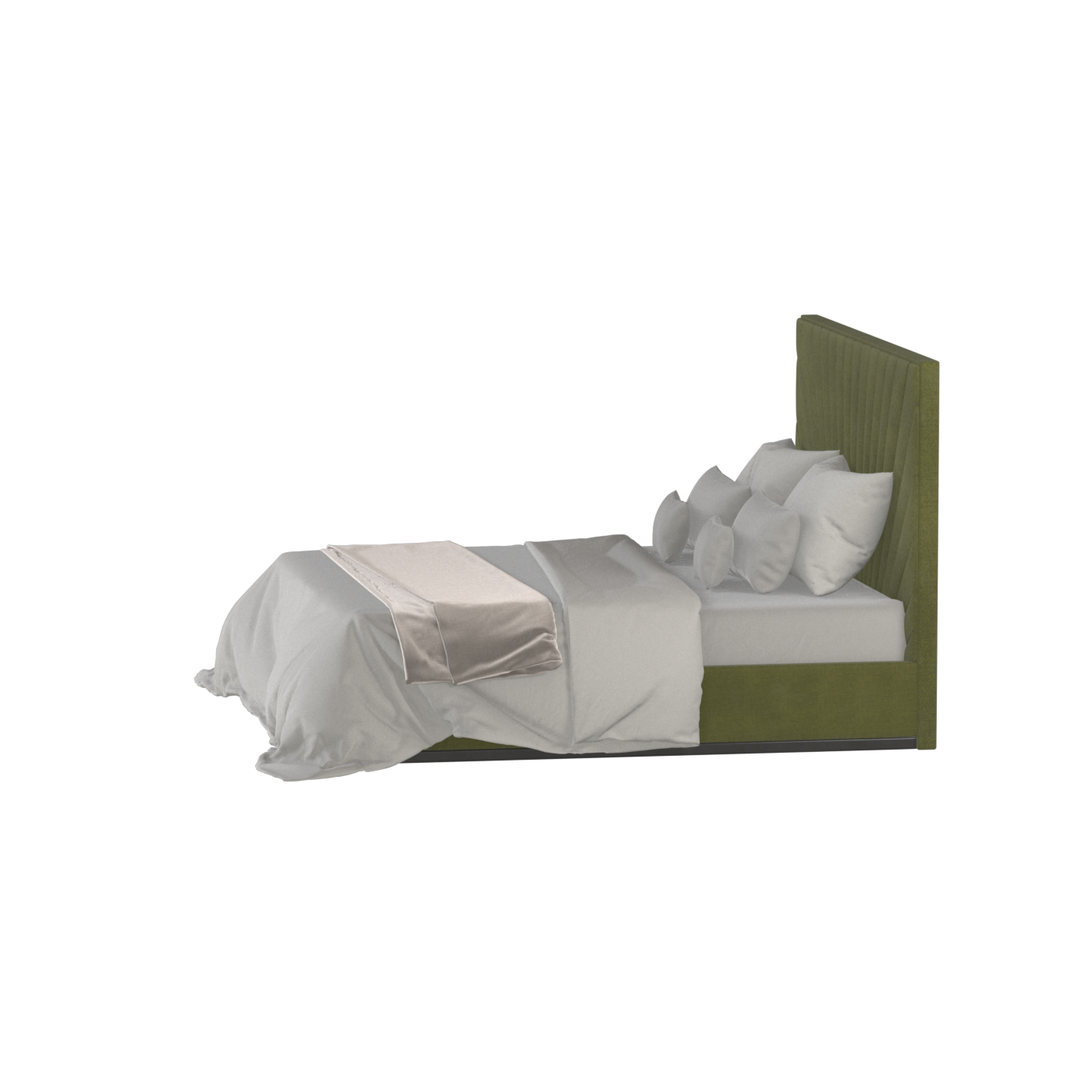 Lucia Bed With High Refined Headboard
