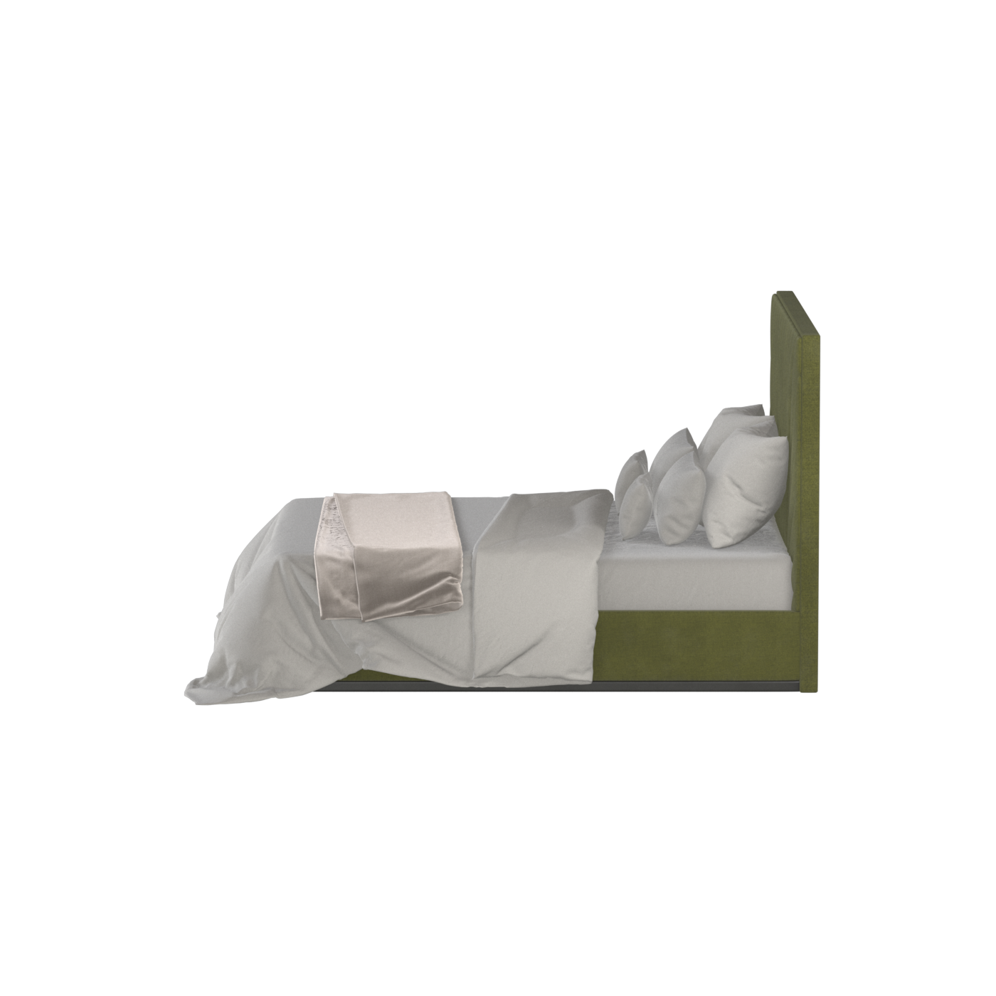 Lucia Bed With High Refined Headboard