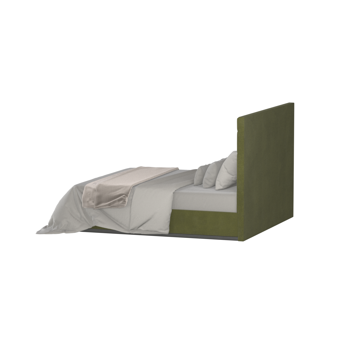 Lucia Bed With High Refined Headboard