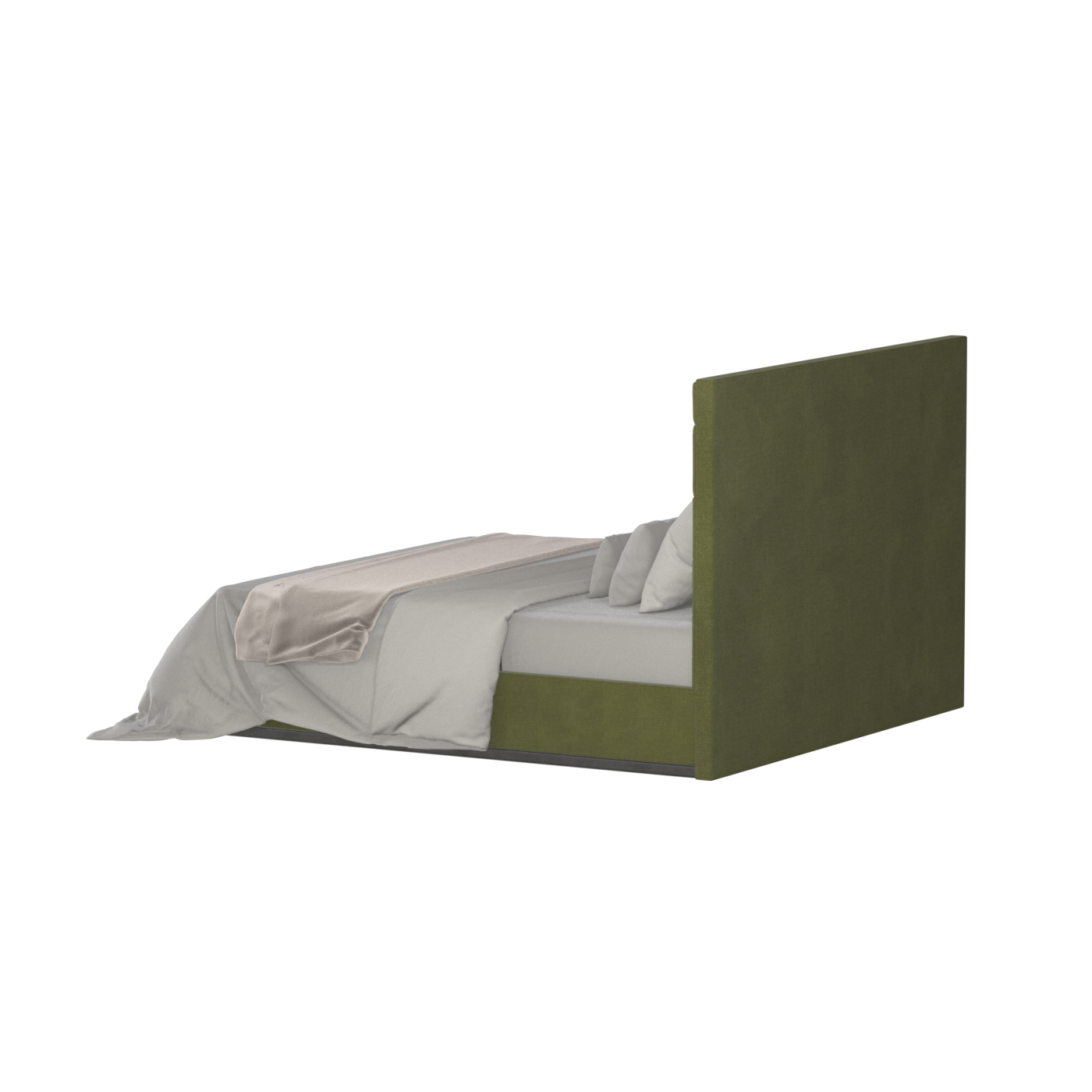 Lucia Bed With High Refined Headboard