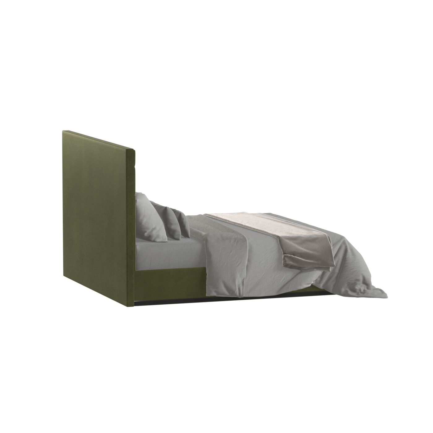 Lucia Bed With High Refined Headboard