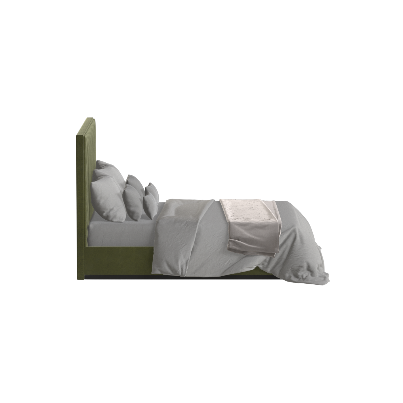 Lucia Bed With High Refined Headboard