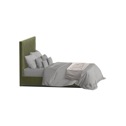 Lucia Bed With High Refined Headboard