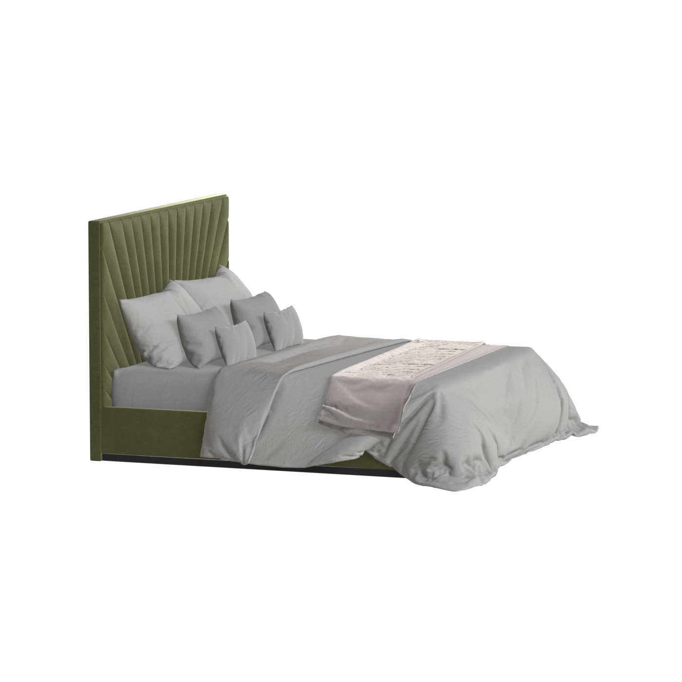 Lucia Bed With High Refined Headboard