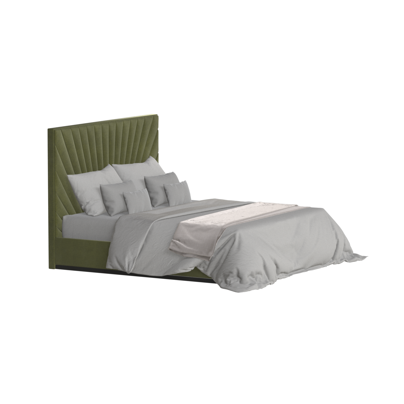 Lucia Bed With High Refined Headboard