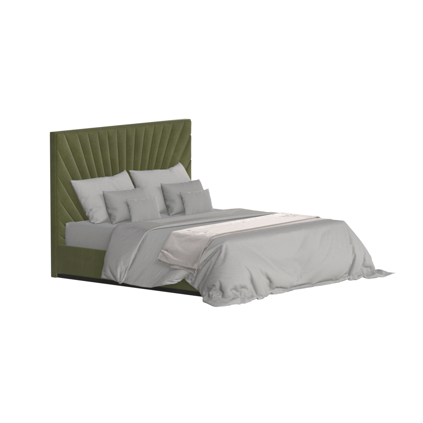 Lucia Bed With High Refined Headboard