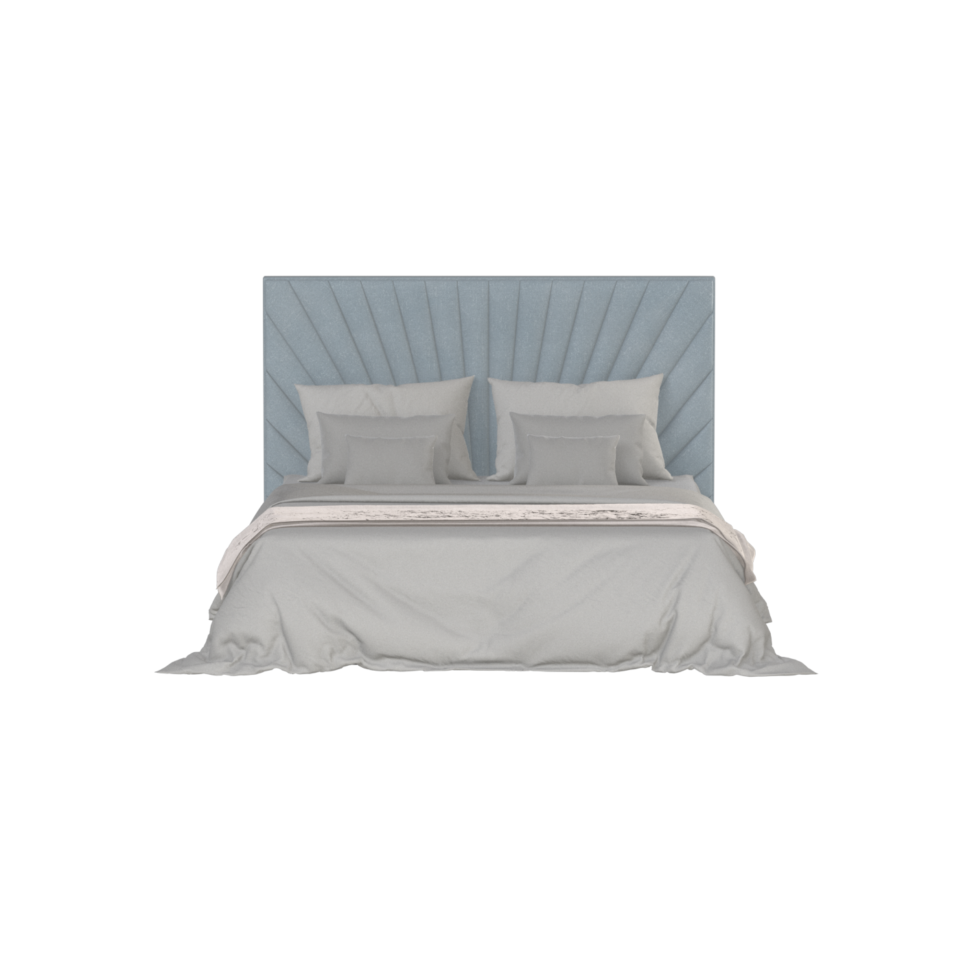 Lucia Bed With High Refined Headboard