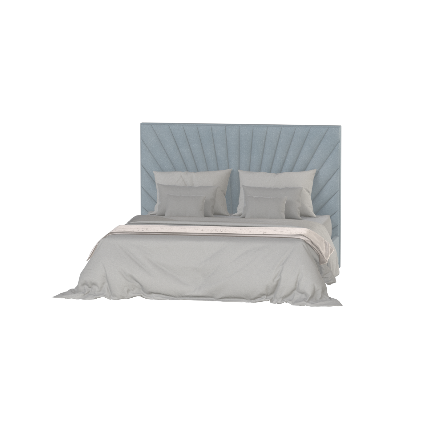 Lucia Bed With High Refined Headboard