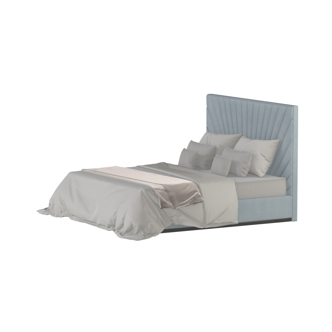 Lucia Bed With High Refined Headboard