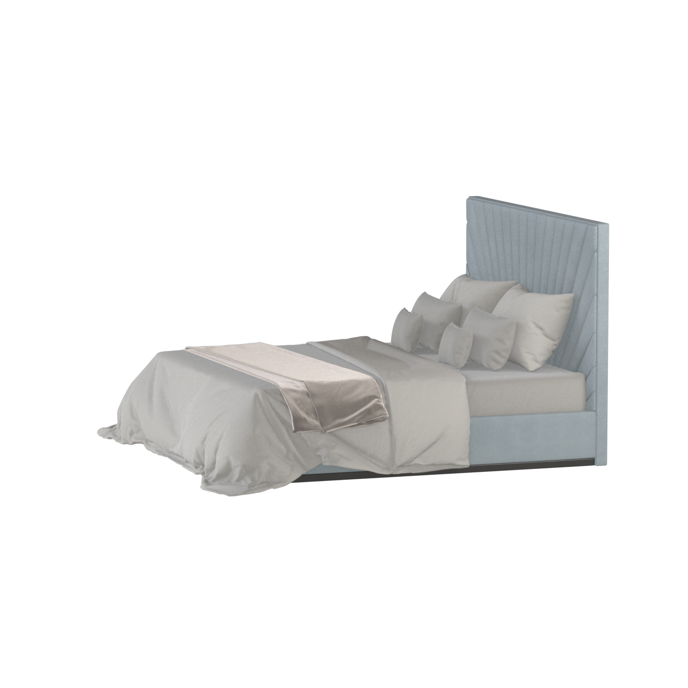 Lucia Bed With High Refined Headboard