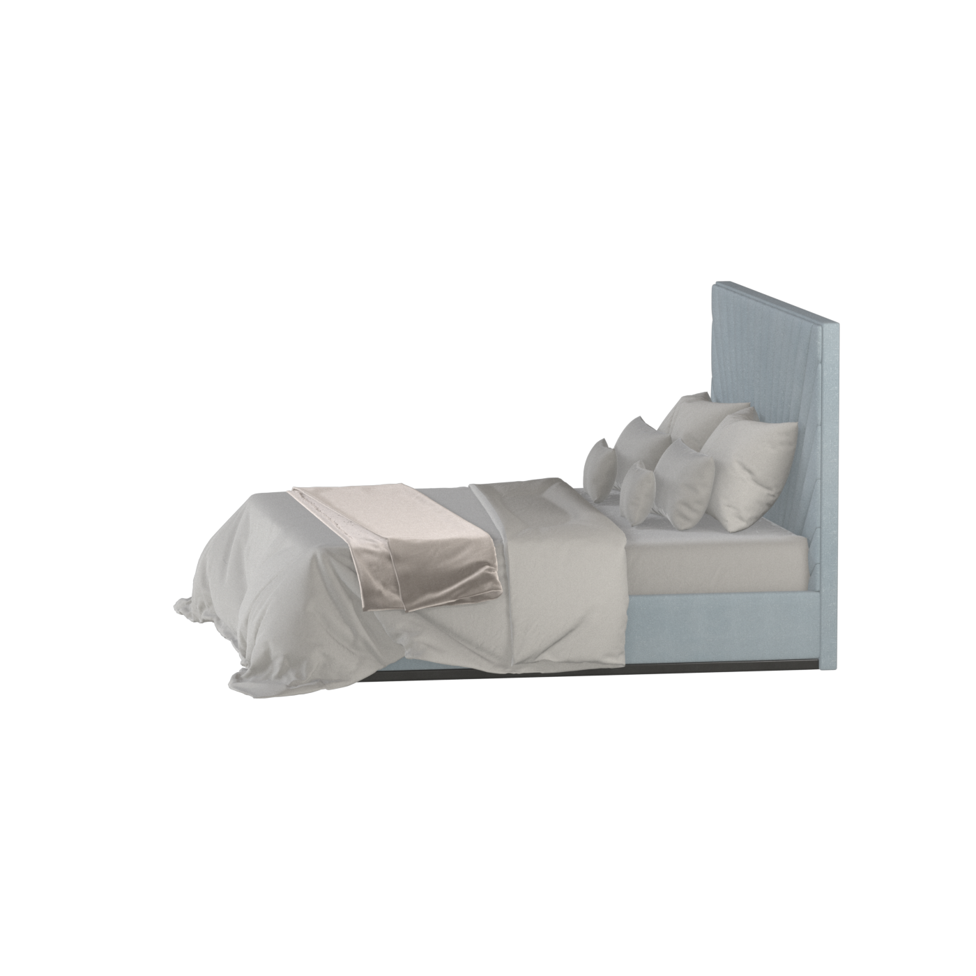 Lucia Bed With High Refined Headboard