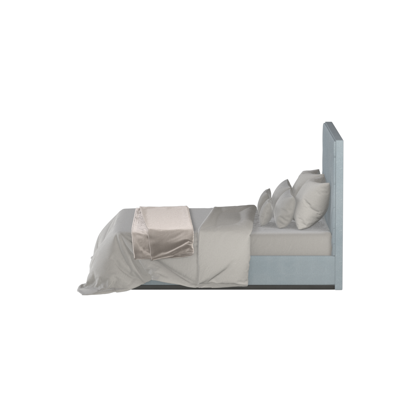 Lucia Bed With High Refined Headboard