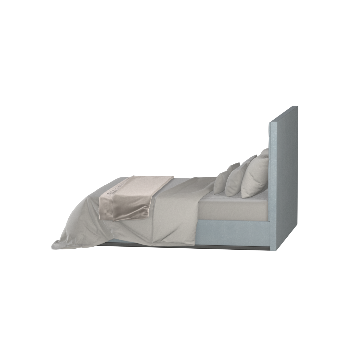 Lucia Bed With High Refined Headboard