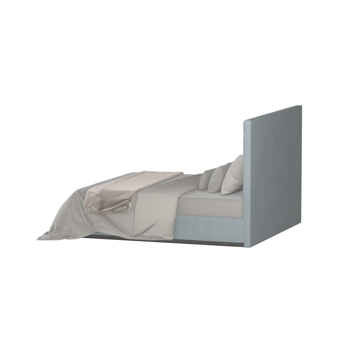 Lucia Bed With High Refined Headboard