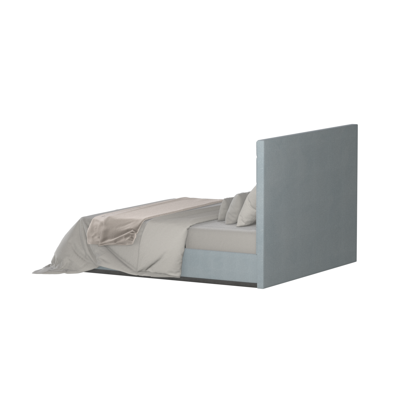 Lucia Bed With High Refined Headboard