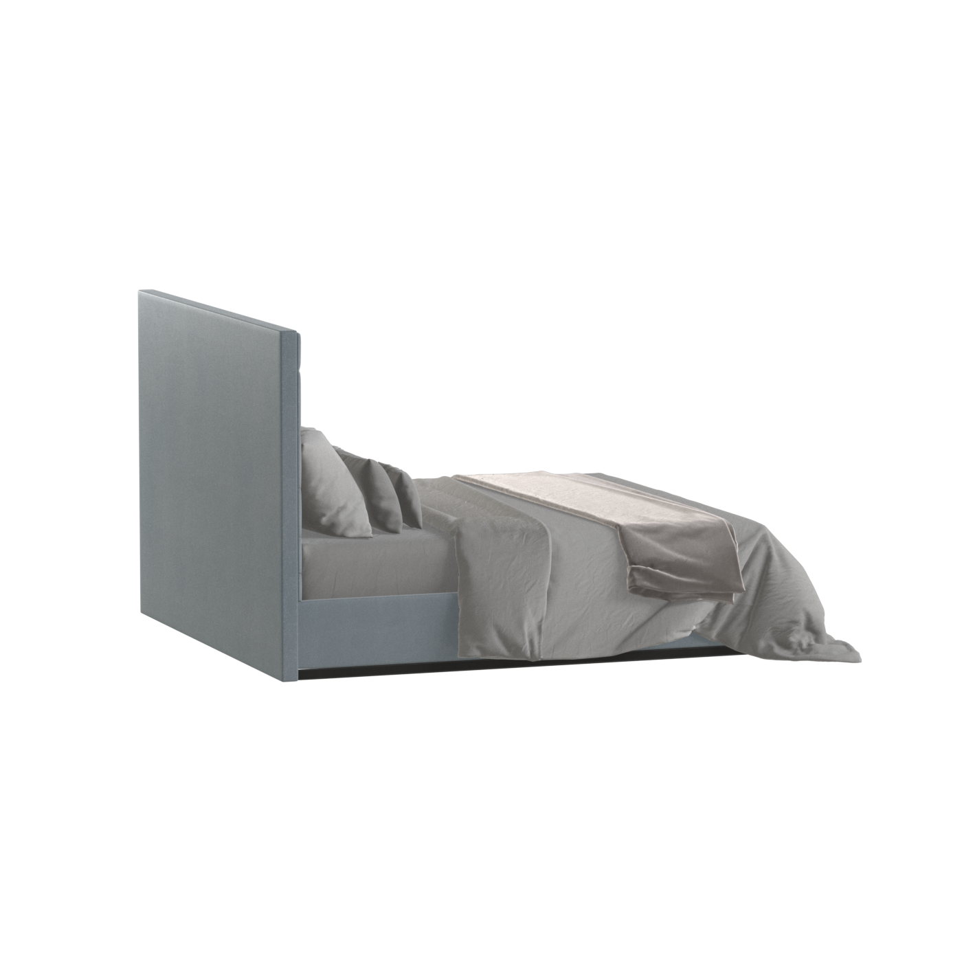 Lucia Bed With High Refined Headboard