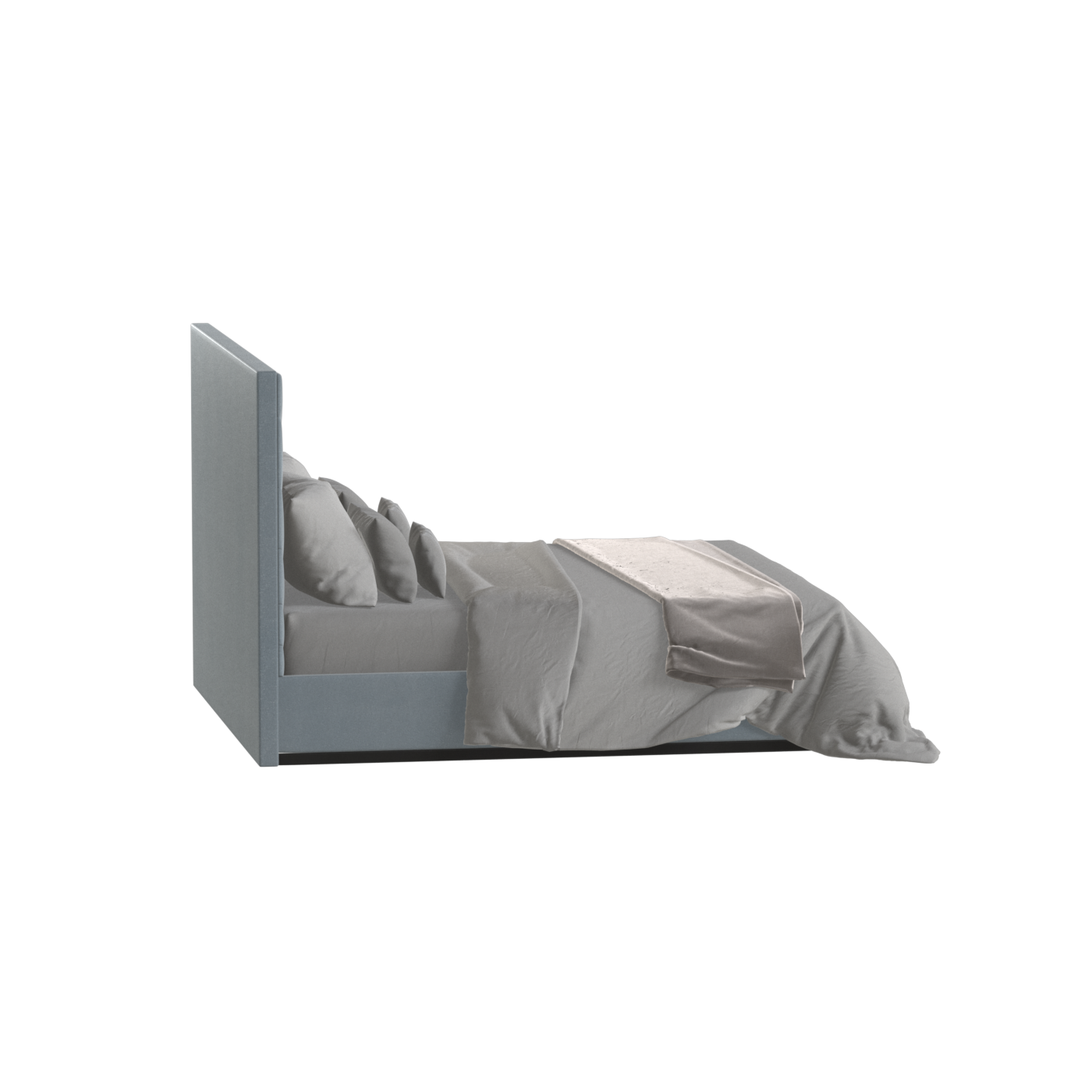Lucia Bed With High Refined Headboard
